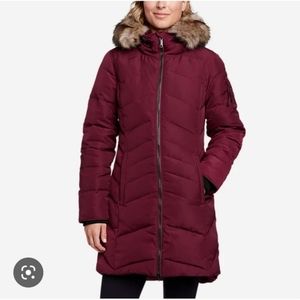 Eddie Bauer Sun Valley Down Parka 3X burgundy wine